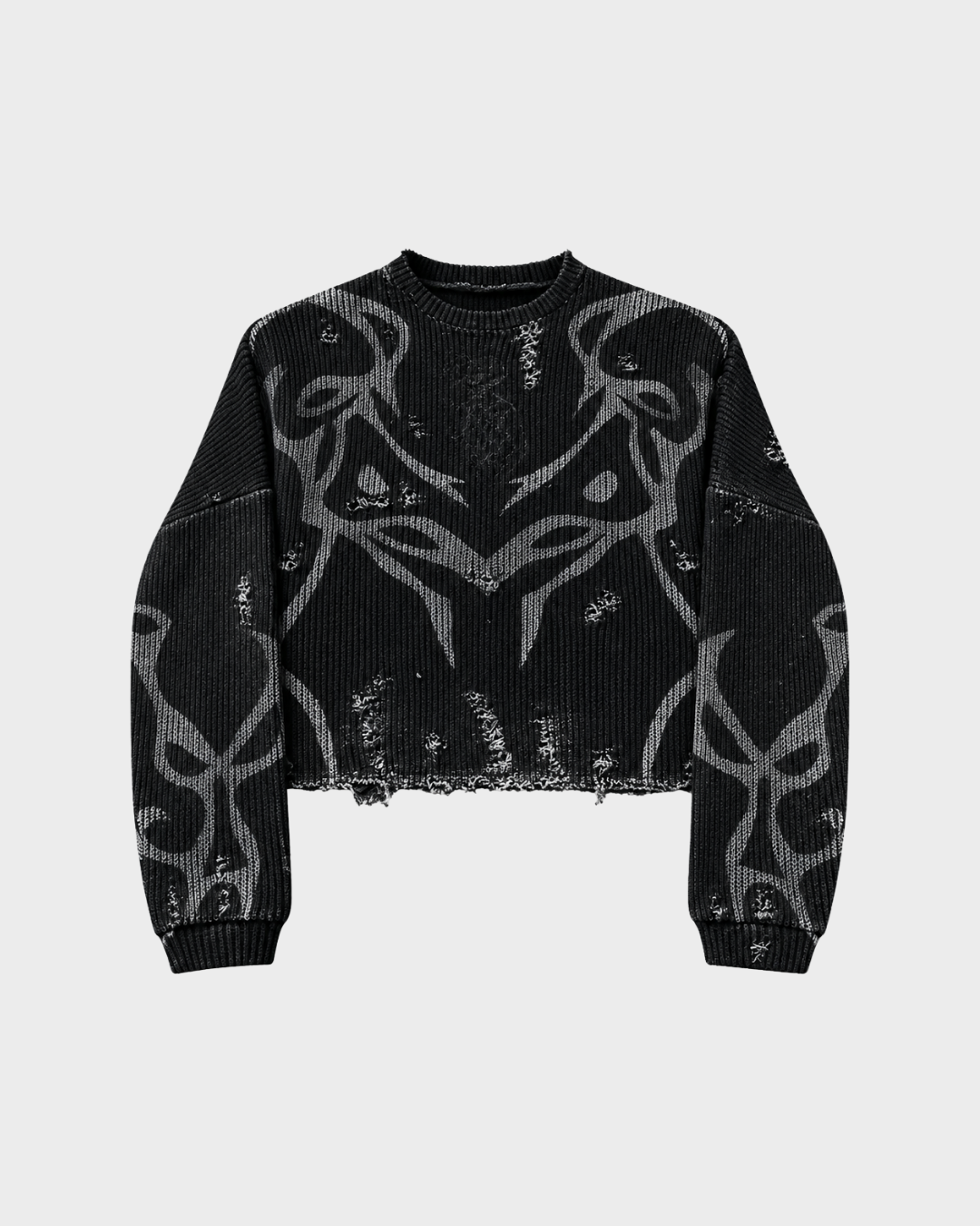 BLNKR Tribal Cropped Sweater